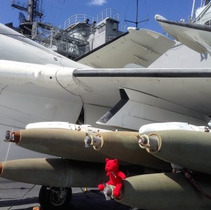 Red Bear rides a sidewinder missile...
